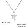 My Shape Egypt Eye of Horus Ankh Cross Necklaces for Men Women Stainless Steel Pendant Necklace Religious Jewelry Gift Vintage