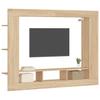 TV Cabinet In Sonoma Oak Finish 152 X 22 X 113 Cm Engineered Wood