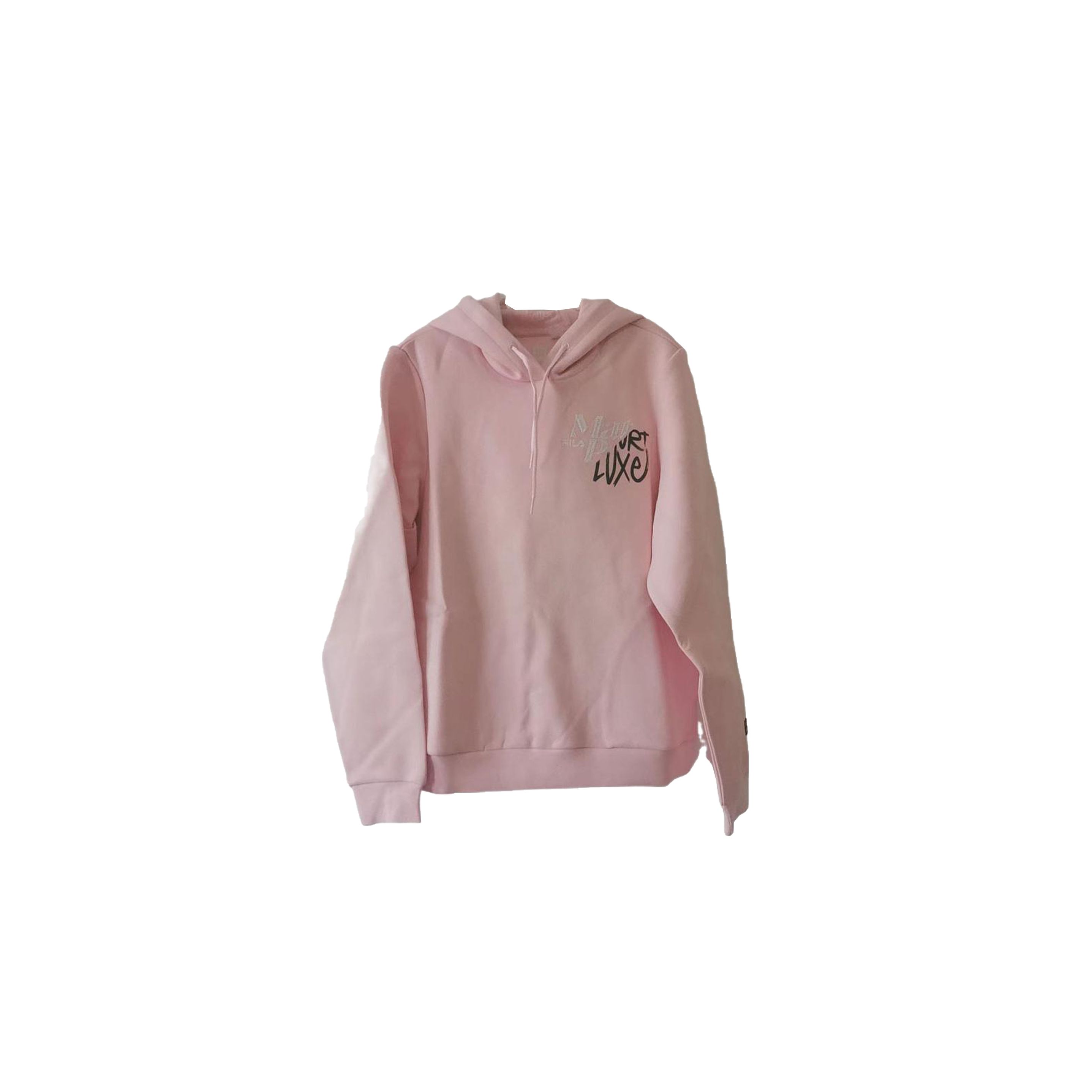 

FILA Solid Color Logo Print Letter Hooded Drawstring Long Sleeve Sweatshirt Women sweatshirt Pink A11W210205F-LP M