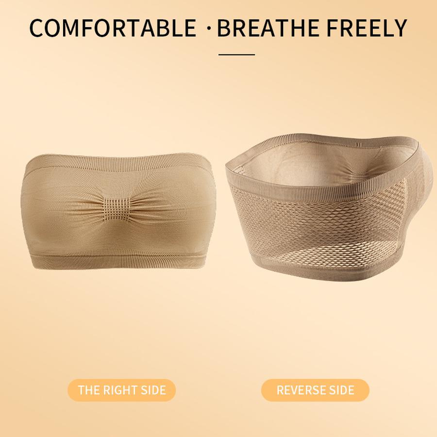 Hot Summer Extra Large Strapless Bra Women Seamless Non-Padded Breathable Low Cut Cami