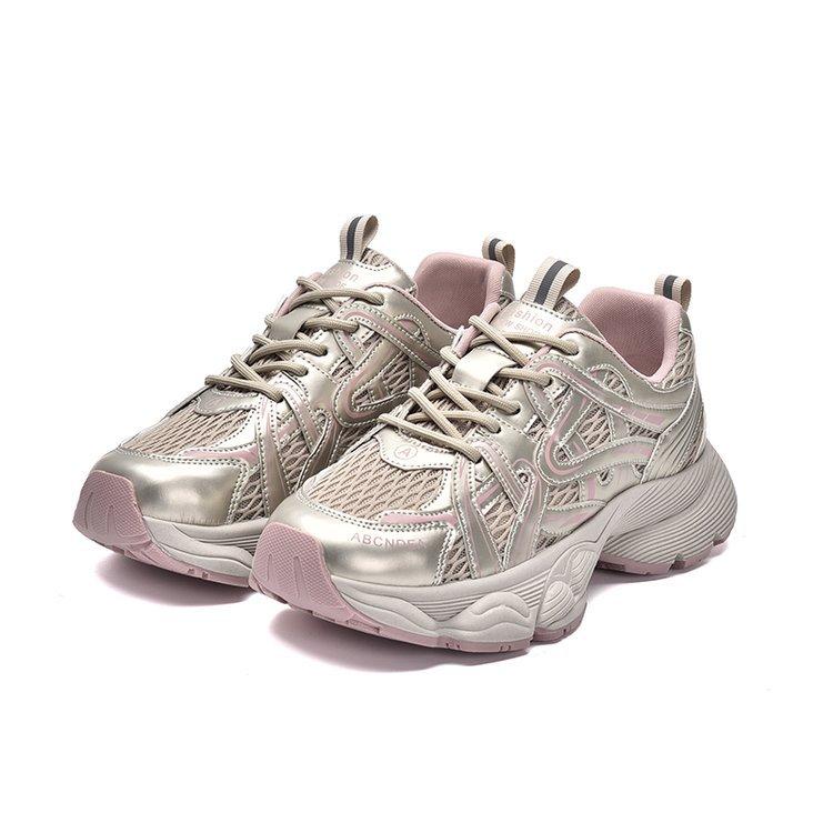 

Увеличение роста женские весенне-летние новые повседневные универсальные сетчатые дышащие спортивные туфли на толстой подошве для женщин 40