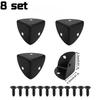 40/4Sets Iron Wooden Crate Corner Protectors for Jewelry Wine Gift Box 3 Holes Corner Protector Guard Decor with Screws Supplies
