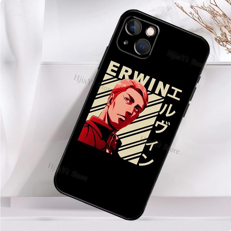 

Мягкий чехол Erwin Smith Attack on Titan для iPhone 11 12 Pro X XS XR 7 8 Plus SE 2020 13 Pro Max, противоударный чехол для телефона iPhone 11