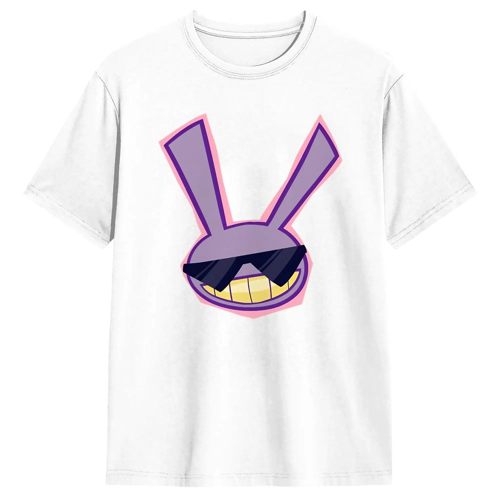 Amazing Circus Jax TADC Rabbit Men's Kids T Shirt Vintage Tee Shirt Short Sleeve Round Neck T-Shirts Cotton Printing Tops