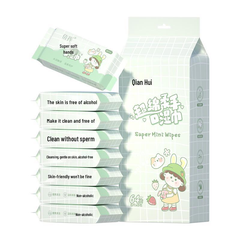 Portable Mini Wet Wipes for Babies & Household - Hand & Mouth Care, Individually Packaged, Sanitary, for Mom & Baby Use