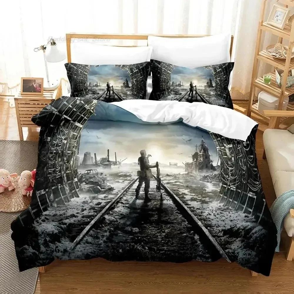 Metro exodus 3D NEW Duvet Cover Pillowcase Bedding Set Adult Boy Girl Bedroom Decoration Children Single Double Large