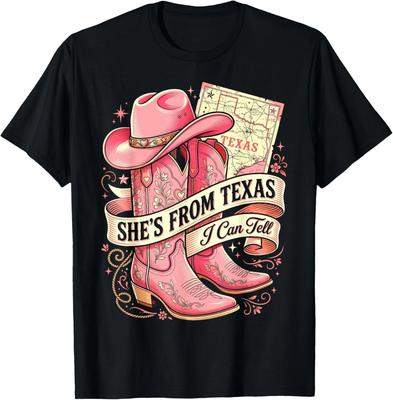 She's from Texas I Can Tell Cowboy Boots Hat Texas's Girl Unisex T-Shirt