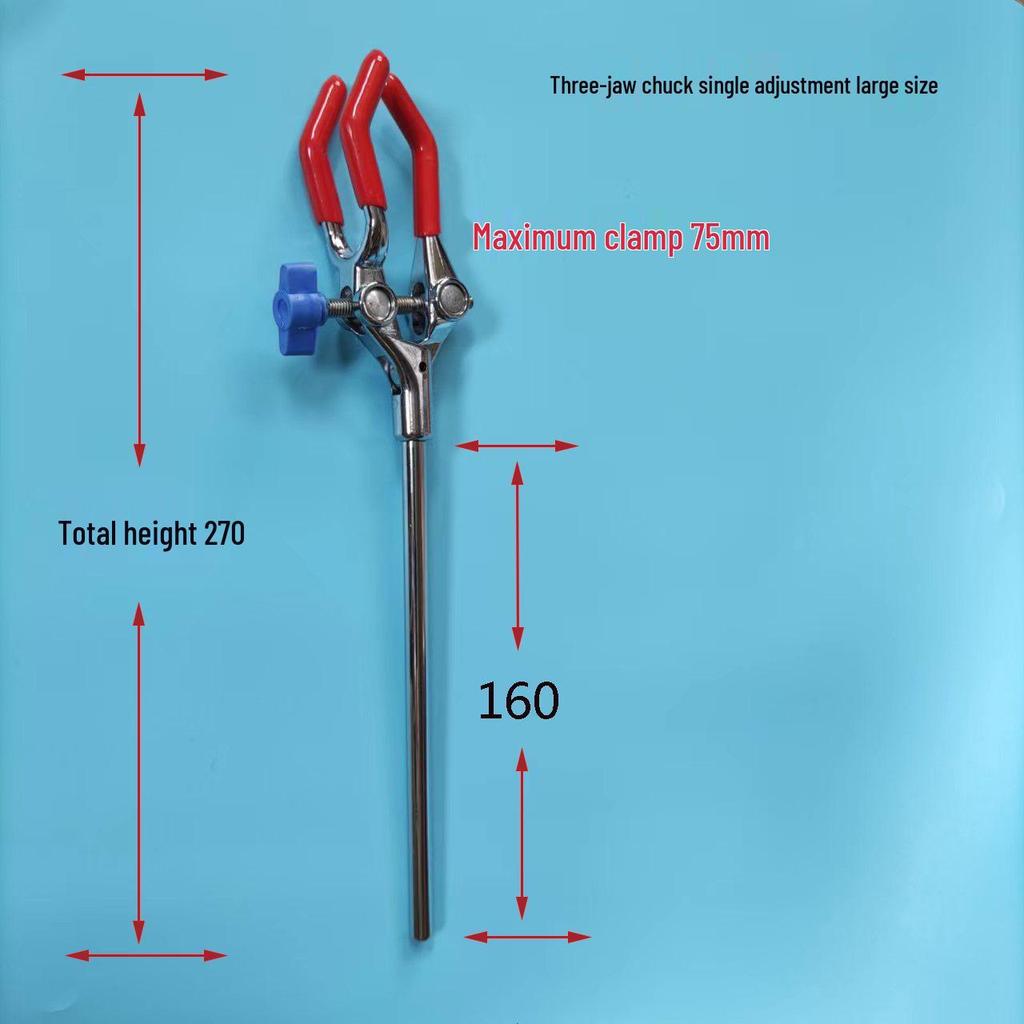Iron Titration Stand with Three-Ring Butterfly Clip and Condenser Cross Clip