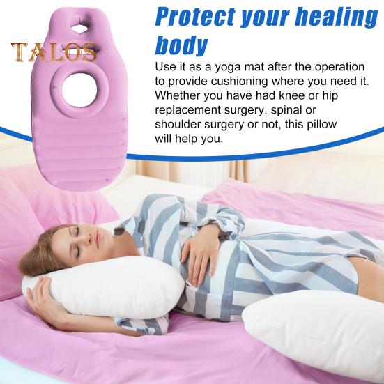 Saltea gonflabilă pentru yoga gravide, ergonomică, din PVC, suport pentru dormit, cu gaură, etanșă, pentru ameliorarea durerii de sarcină, pernă cu aer pentru tot corpul