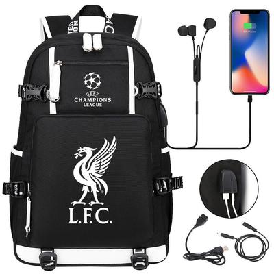 Mode rund um den Fußballverein, Schulrucksack mit großem Fassungsvermögen, Jugend Trend Freizeit-Reisebeutel