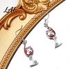 Creative Skeleton Ear Jewelry 1 Pair Funny Halloween Wine Glass Skull Earrings Gothic Music Festival Dangle Drop Statement for Women Holiday