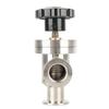 Bellow Valve Vacuum Isolation Valve KF25 304 Stainless Steel High Vacuum Manual Right Angle Bellow Isolation Valve