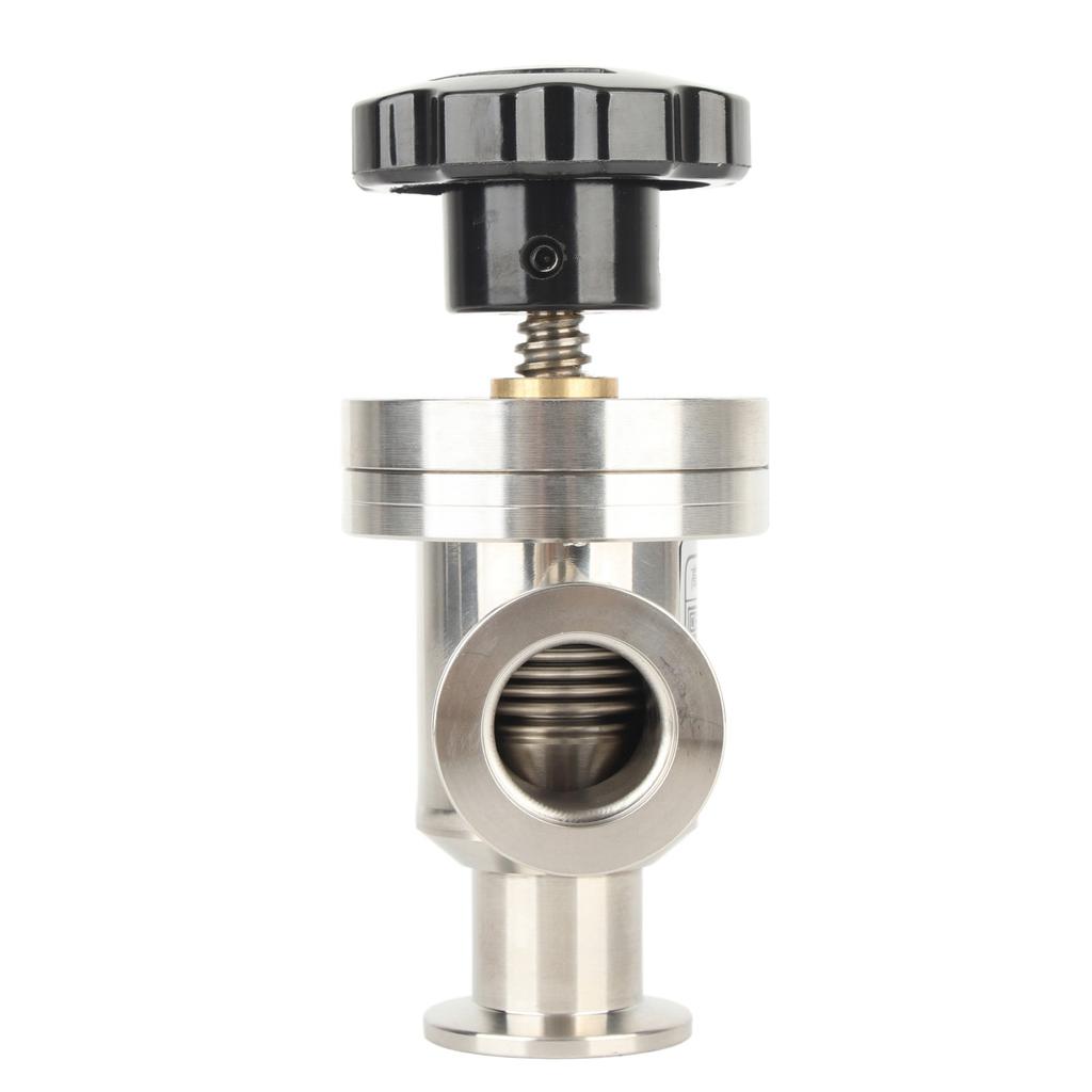 Bellow Valve Vacuum Isolation Valve KF25 304 Stainless Steel High Vacuum Manual Right Angle Bellow Isolation Valve