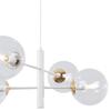 Vicenza Hanging Lamp White And Gold 4-Flat Clear Lamp E14