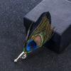 Men Fashion Design Party Feather Novelty Wedding Dress Suit Accessory Lapel Pins Jewelry Brooch