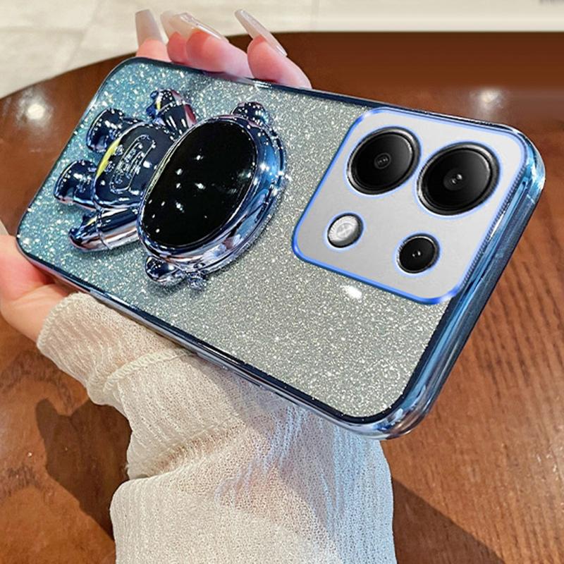 

For Xiaomi Redmi Note 13 Pro 4G/Poco M6 Pro 4G Case Astronaut Hidden Kickstand PC+TPU Phone Cover Blue