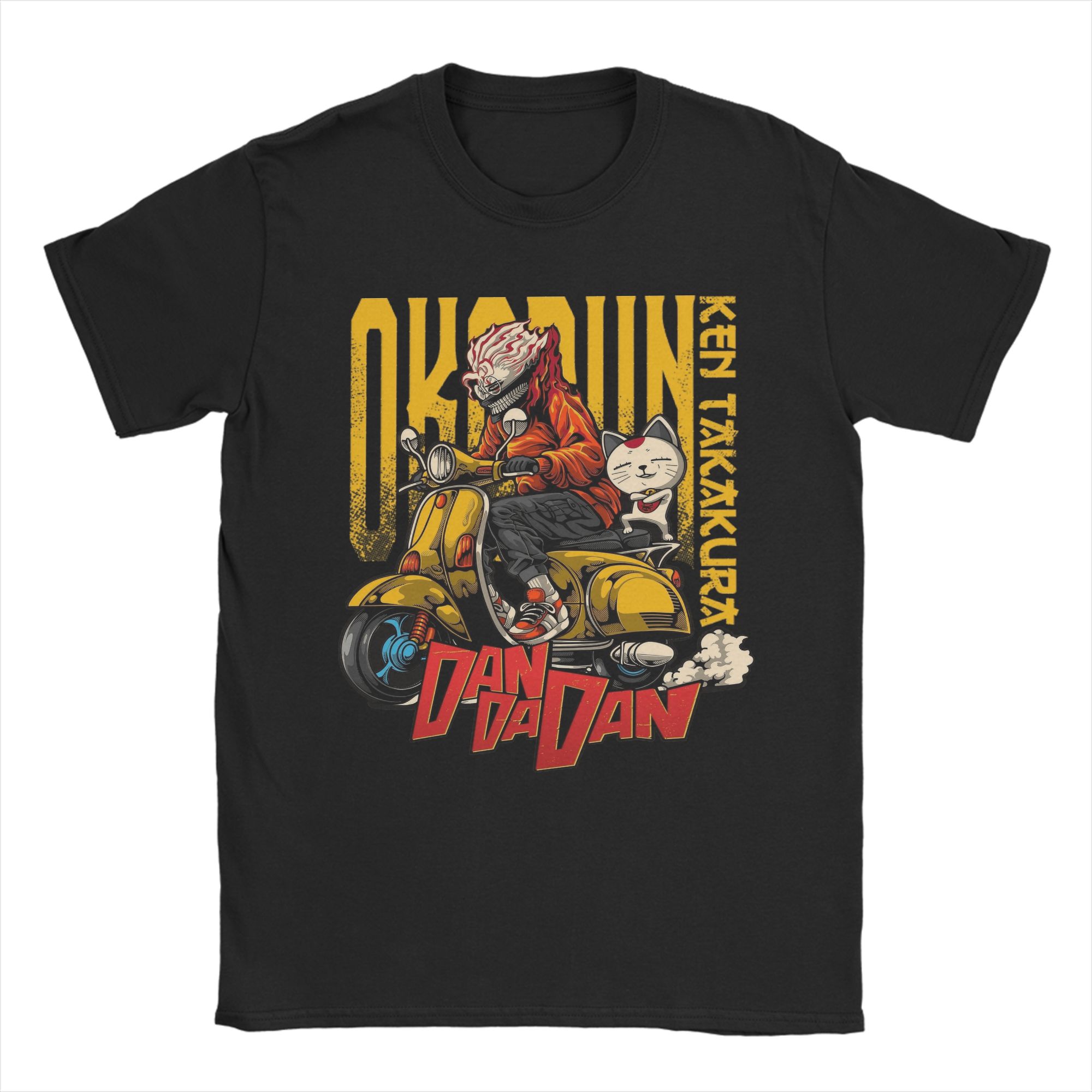 

Men anime cat running away Dandadan T Shirts 100 Cotton Tees Summer Funny Short-Sleeve T-Shirt Round Neck Hipster Print Tee 4XL