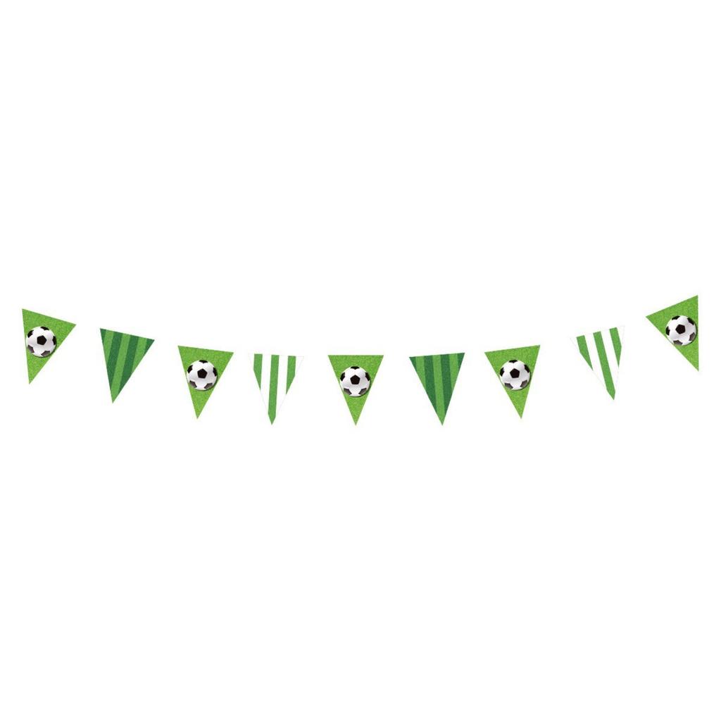 Soccer Theme Birthday Party Decoration Banner Garland Football Pattern Pennant Flags for Kids Sports Party Supplies