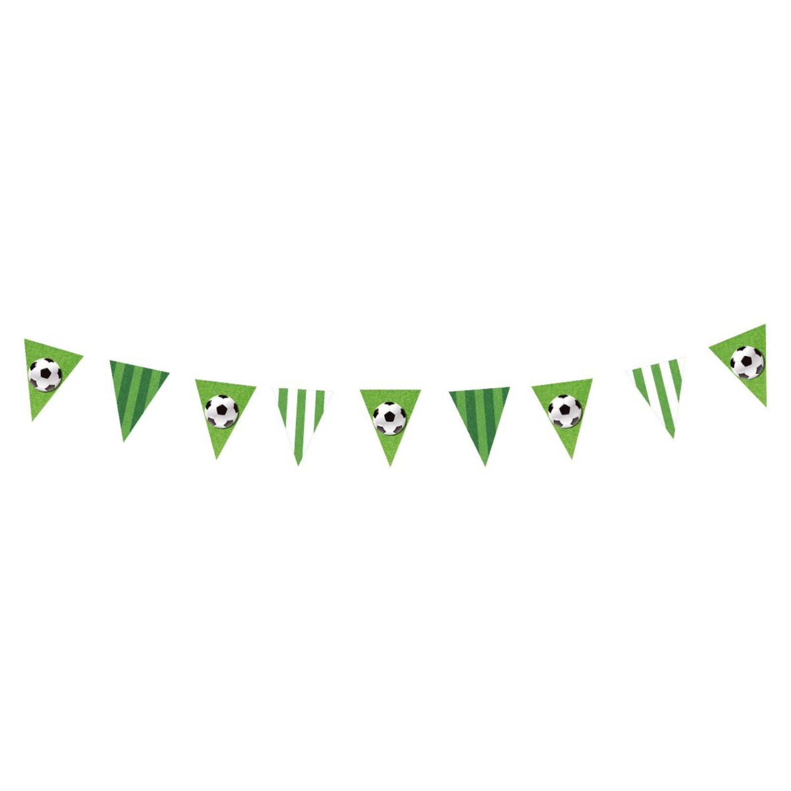 Soccer Theme Birthday Party Banner Football Pattern Pennant Flag Garland for Sports Event Party Decoration Supplies зелёный