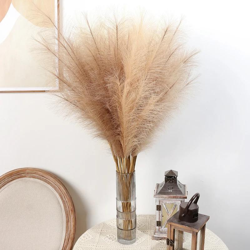 90/120cm Artificial Pampas Decoration Flowers Home Party Table Flower Arrangement Decor Wedding Decor DIY Fluffy Reed Grass