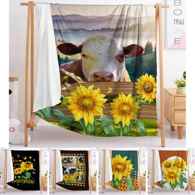 Ebay Blanket Sunflower Flannel Blanket Cover Blanket Single Layer European And American Size