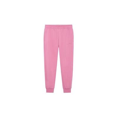 Li Ning Sports Lifestyle Series Solid Color Fleece Lined Warm Sweatpants Women Bottoms Blackcurrant AKLSG62-1