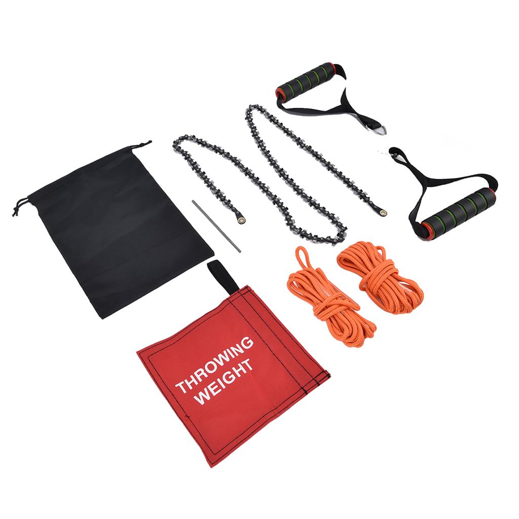 High Reach Hand Chain Saw 48inch Compact Portable Rope Saw for Outdoor Camping Hunting Backpacking