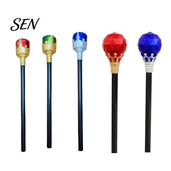 Gold Cane for Role Play Scepter Wand, Royal King/Queen Costume Accessory, Medieval Halloween Accessory Princess Cosplay Wands Play, Dress Up