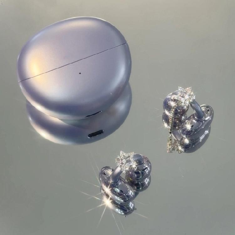 2 Stück Kristall-Dekor für Clip-Ohrhörer Open-Ear Dekorative Kopfhörer-Accessoires Abnehmbarer Deko-Clip