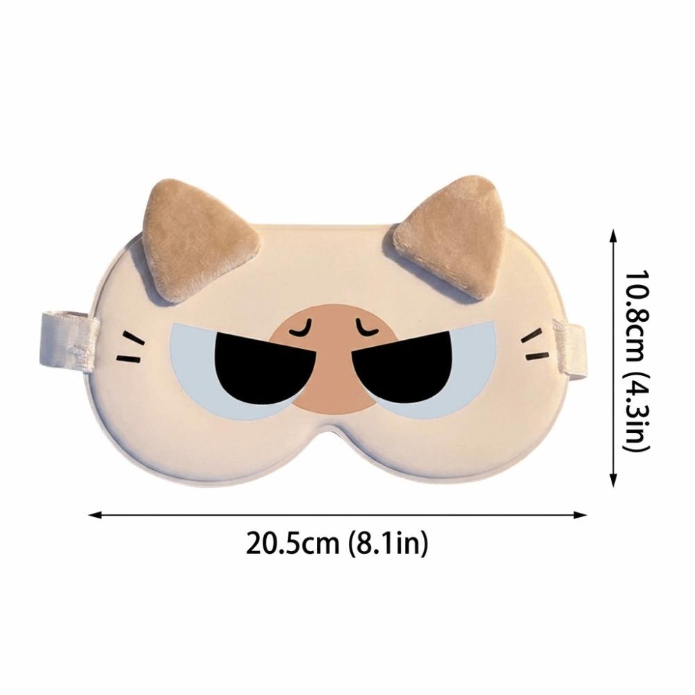 Soft Breathable Fabric Eye Mask Breathable Light Blocking Eye Cover Cat Ear Eye Mask Noon Break