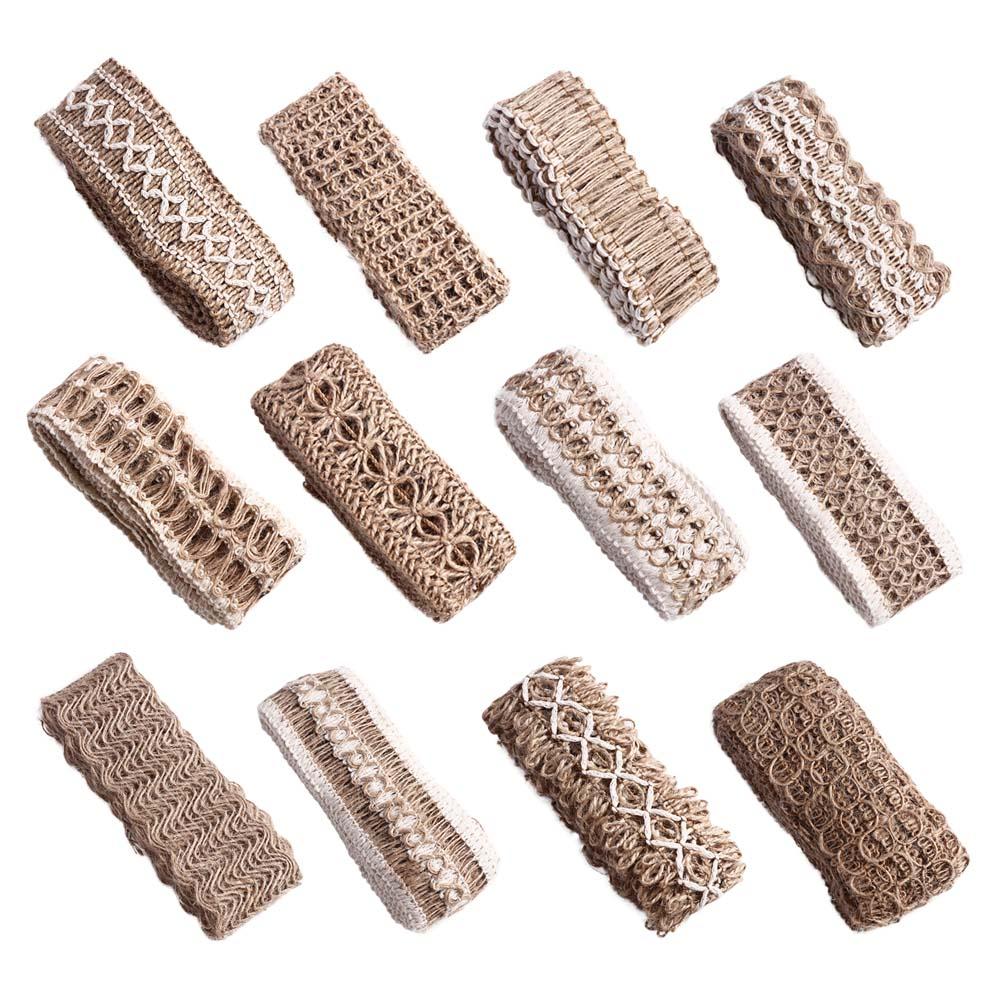 DIY Scrapbook Home Ornament Gift Wrapping Hemp Rope Jute Ribbon Wedding Party Supplies Burlap Roll