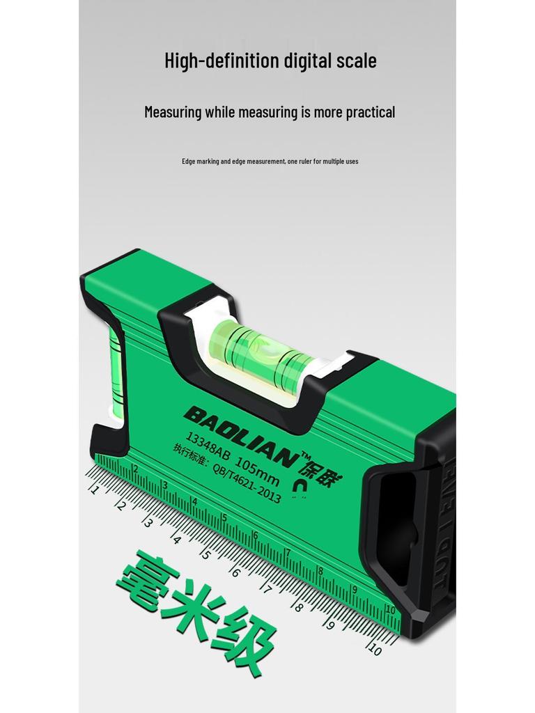 Baolian Precision Magnetic Mini Multi-Function Aluminum Alloy Level Ruler