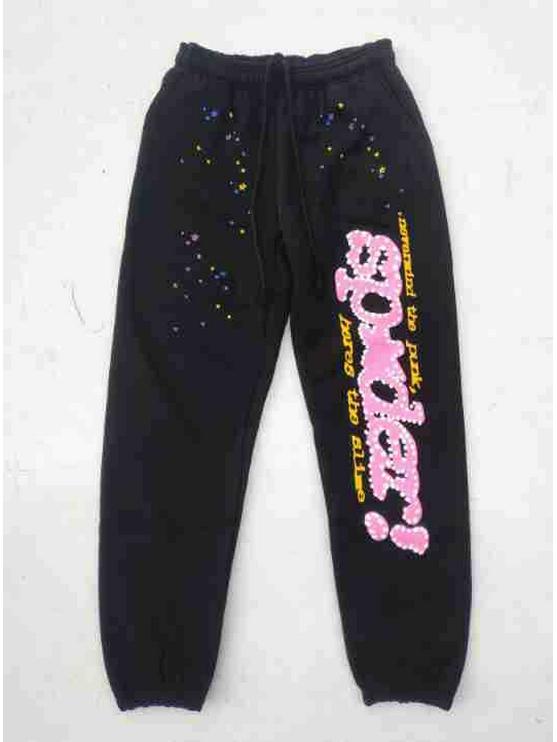 Young Thug Style Spider Web Hoodie Set