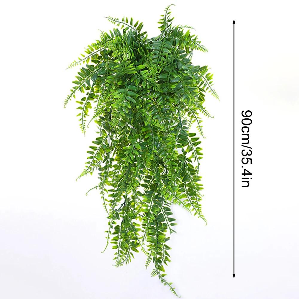 1PC Artificial Wall Hanging Persian Grass Vine Artificial Hanging Fern Vine Hanging Green Plants
