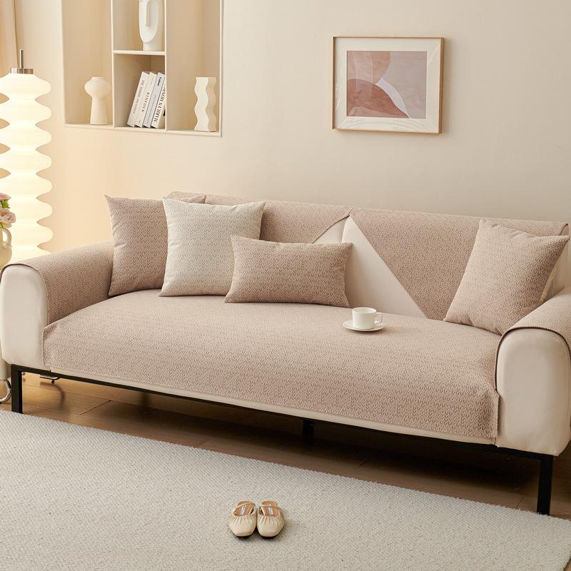 Chenille Sofa Cushion New Four-season Universal Cover Anti-slip Solid Color Modern Simple High-end Sofa Cushion
