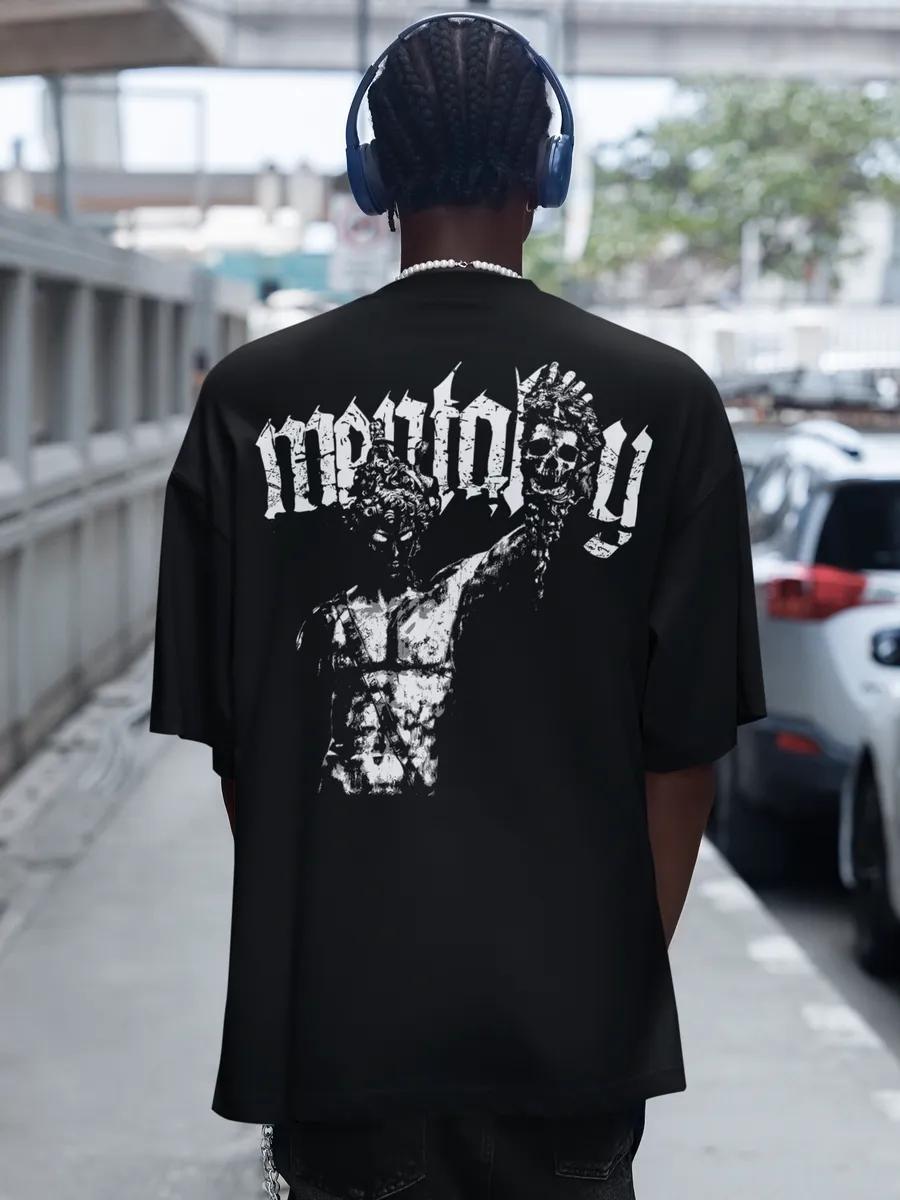 Oversized T-shirt with print on the back XL