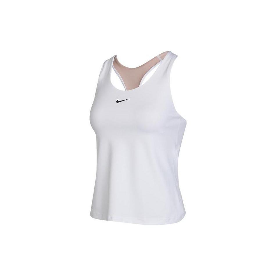 Nike Tank Tops Women's White Collarless Thin Straight Fit DV9898-100