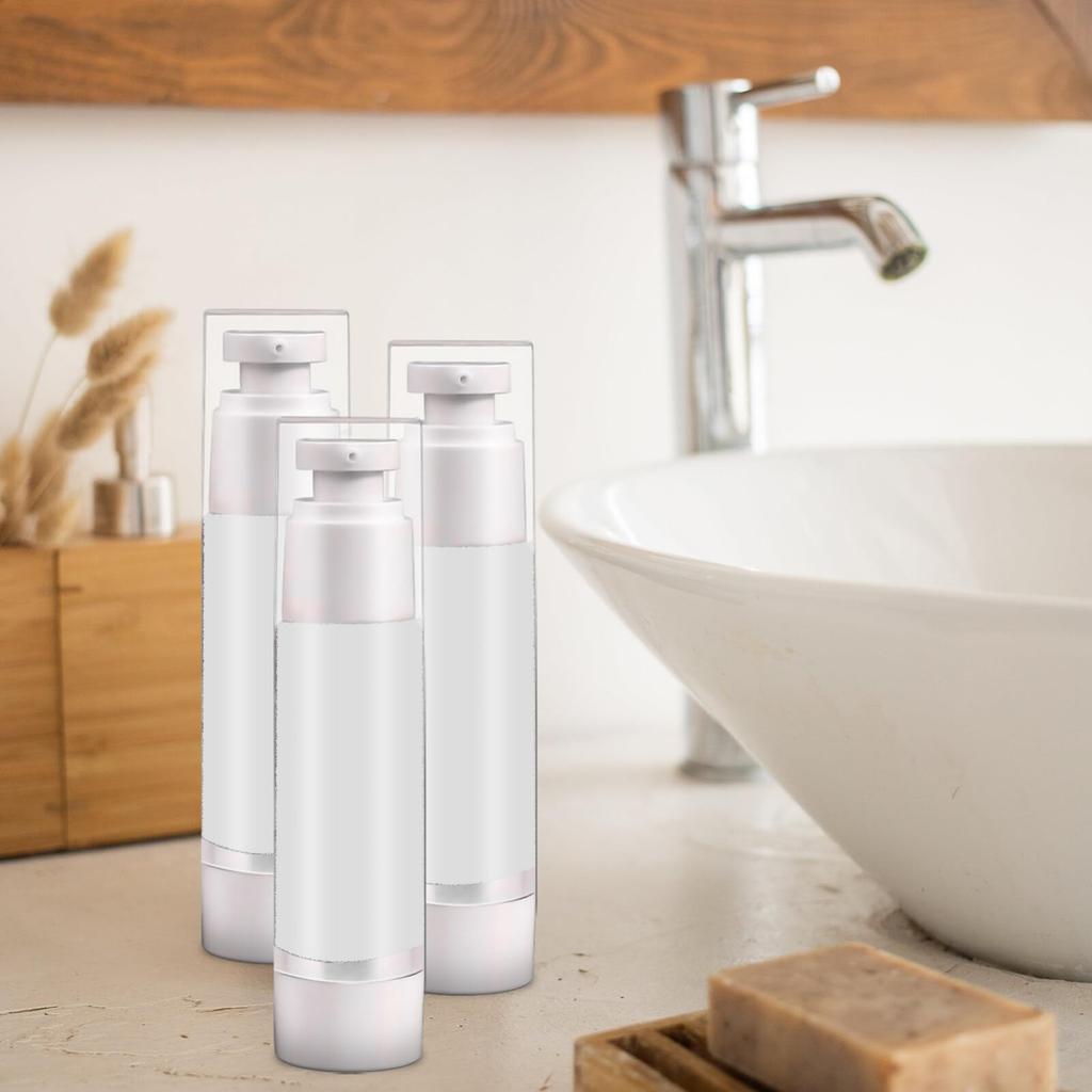 BESTOYARD Travel Pump Bottle, 100ml, Leak-Proof, Airless Refillable Container for Lotion and Emulsion, Clear Compact Size, Easy to Carry