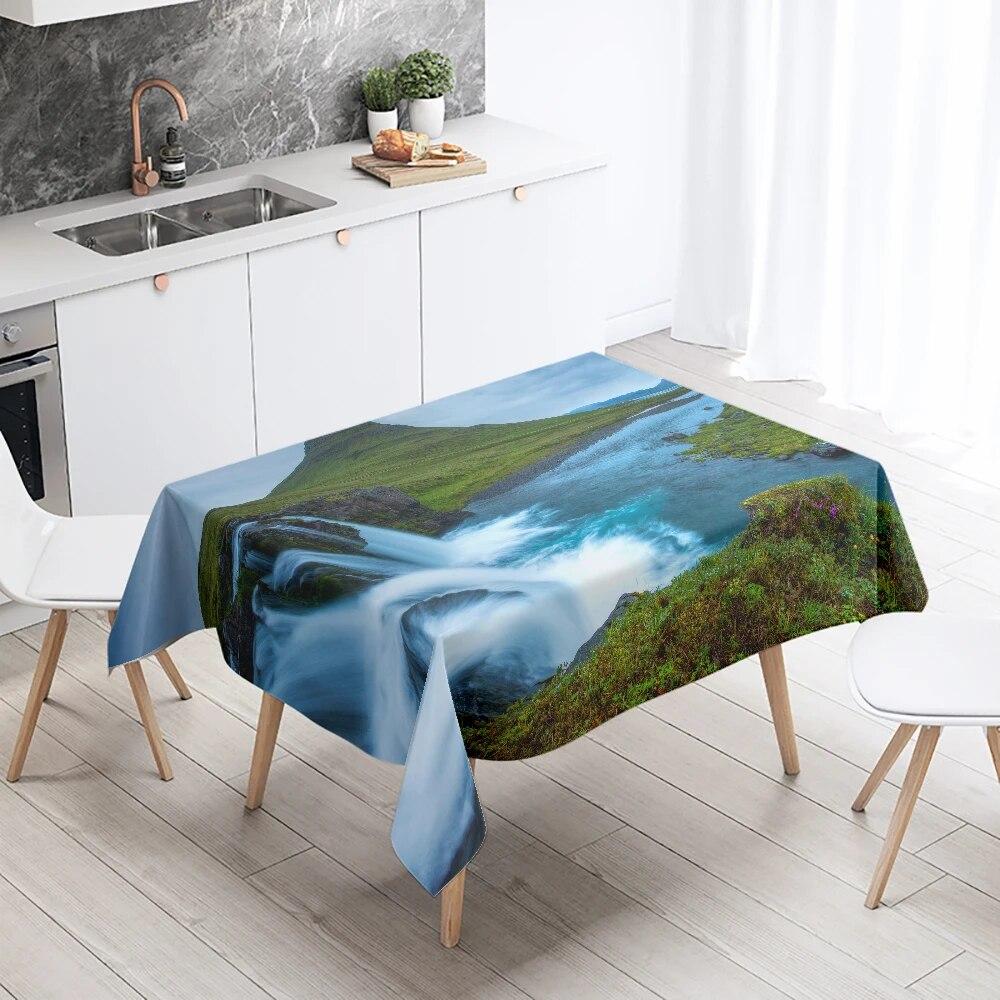 Natürliche Landschaft Tischdecke Outdoor Camping Antifouling Wasserdicht Esstisch Dekoration