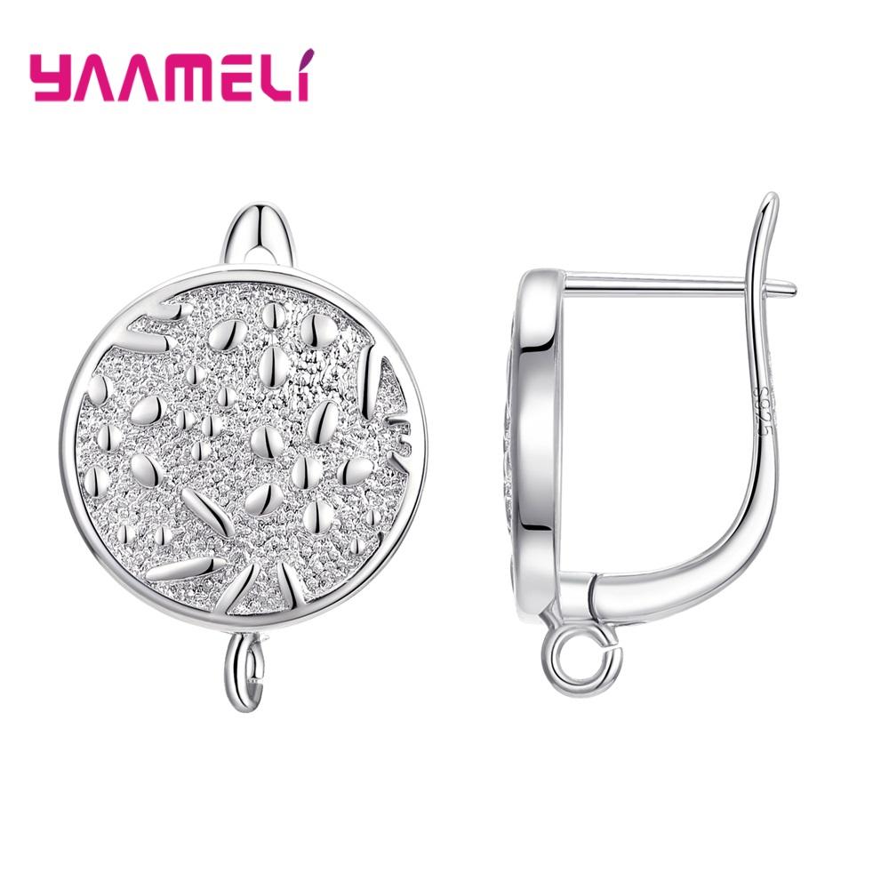 Echte 100% S925 Sterling Silber Schmuckkomponenten Ohrringe Hebelverschluss Ohrhaken Teile Zubehör Handgefertigte Materialien