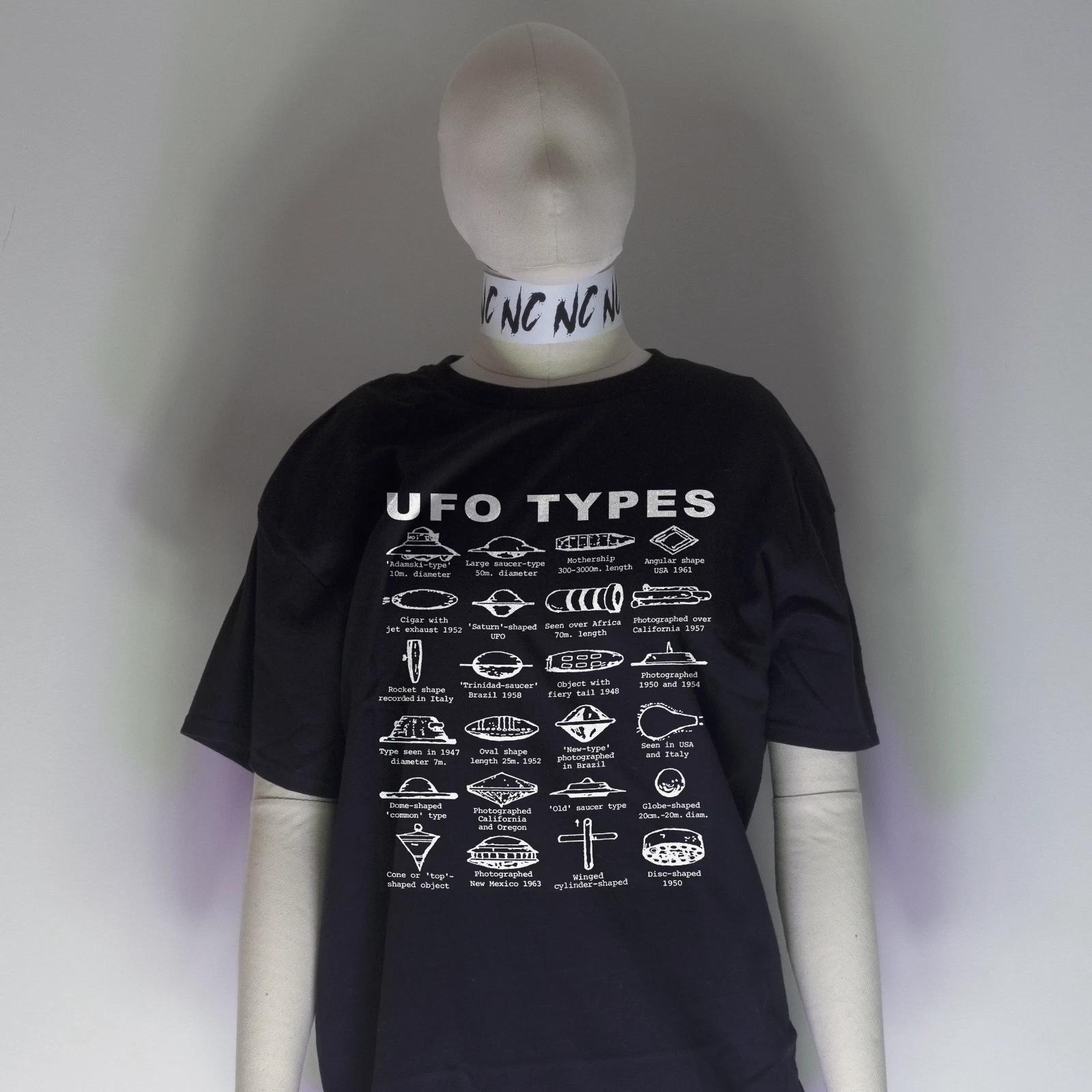UFO TYPES Shirt | Ancient Aliens Anunnaki David Icke Unsolved Mysteries X-Files 3XL