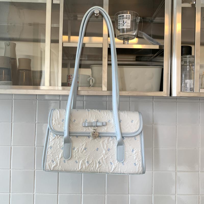 

Large capacity bag women s new fashion casual shoulder bag high sense commuting versatile armpit bag синий