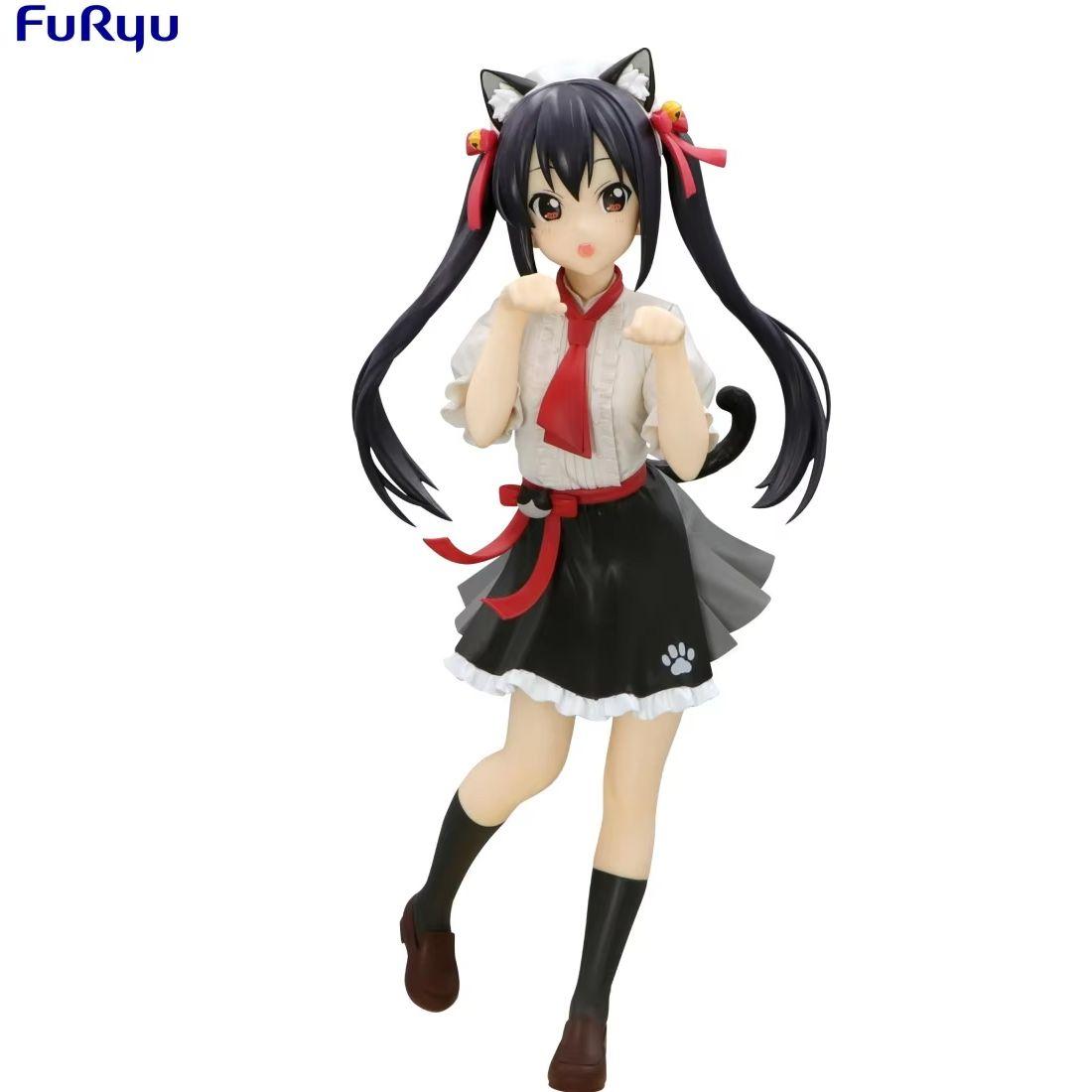 In Stock Original Furyu K-On Yui Hirasawa Anime Figure Toys Ornament Boys Toys Collection Desktop Decoration Festival Gifts With Box