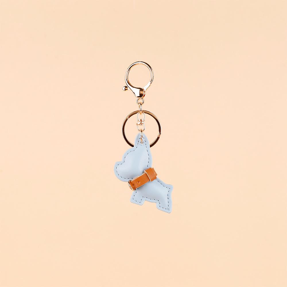 

Trendy Multicolor French Bulldog PU Leather Bag Charm & Keyring Pendant синий