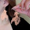 Trendy Fish shaped Earrings Fashionable Hollow Fish Ear Pendant for Parties Date