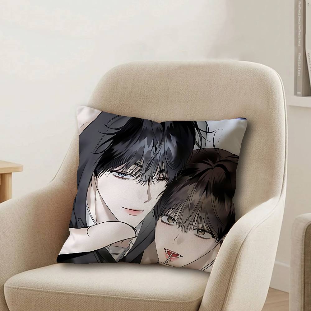 Korean Manhwa BL Anime Pillow Cushion Cover Pillowcase Living Room Sofa Home Decor Customized