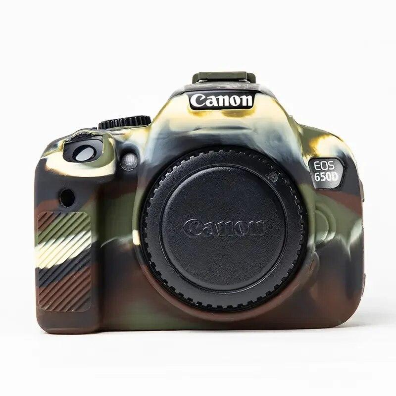 Canon 250d Custodia In Silicone Morbido Per Canon EOS 250D - Protezione Antiurto E Antigraffio Case Fotocamera Anti Urto