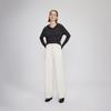 New retro versatile loose pear-shaped exclusive Lyocell four-sided elastic high-waisted wide-leg jeans for women