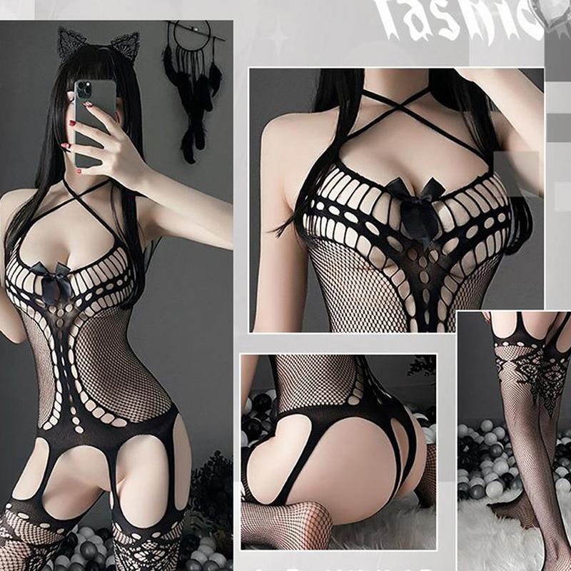 Sexy Lingerie Costumes Fishnet Bodysuit Women Mesh Sexy Clothes Body Stockings
