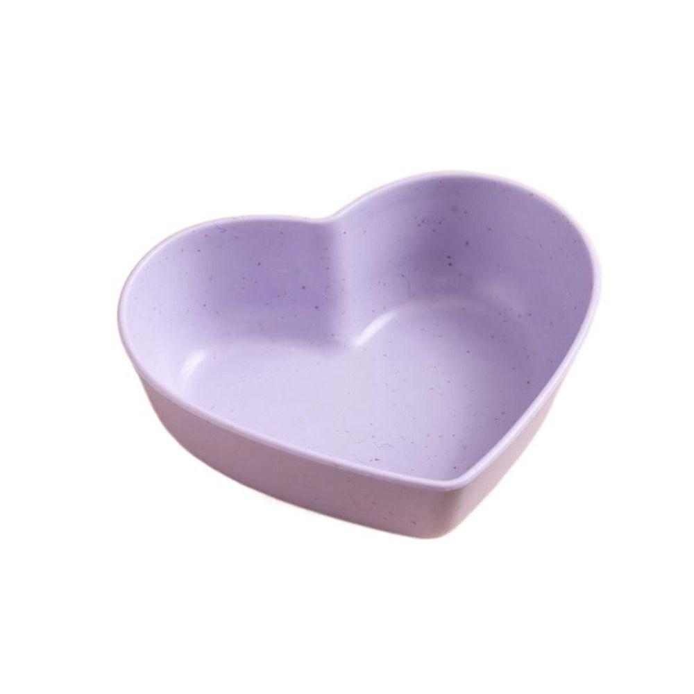 Wheat Straw Heart Shape Seasoning Dish Mini Sushi Seasoning Dish Creative Spice Plate  for Kitchen